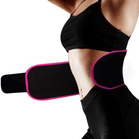 Women Men Fat Burner Waist Trimmer Belt Weight Loss Sweat Slim Wrap Fat Burning Straps (Option: BlackPink)