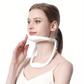 Neck Brace; Cervical Collar Neck Support Brace; Adjustable Anti-Bow Cervical Traction Device For Neck Posture Support Neck Pain Relief; Shoulder (Color: White)