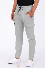 Cotton Blend Jogger Sweats (Color: H.GREY, size: 3XL)