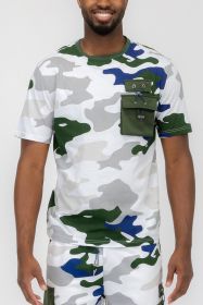 Weiv Full Camo Short Sleeve TShirt (Color: White, size: S)