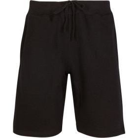 Fleece Sweat Shorts (Color: Black, size: 2XL)