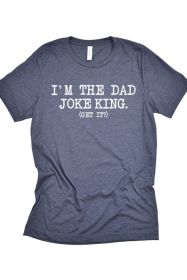 Dad Joke King Tee (Color: NAVY, size: 2XL)