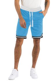 Solid Athletic Basketball Sports Shorts (Color: ROYAL, size: 3XL)