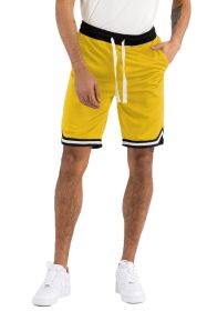 Solid Athletic Basketball Sports Shorts (Color: White, size: M)