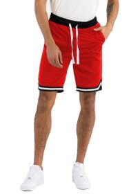 Solid Athletic Basketball Sports Shorts (Color: Black, size: 3XL)