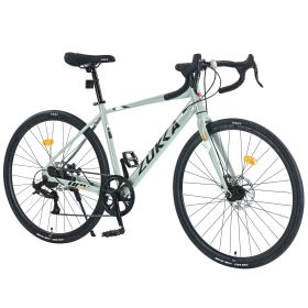 700C Road Bike ,7 Speed Road Bike, for Men Women ,Aluminum Alloy Frame (Color: as Pic)